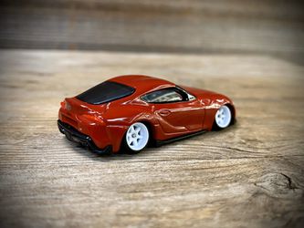 CUSTOM 1:64 Toyota Supra - TOMICA (Lowered + camber with upgraded premium 7-spoke wheels) Thumbnail
