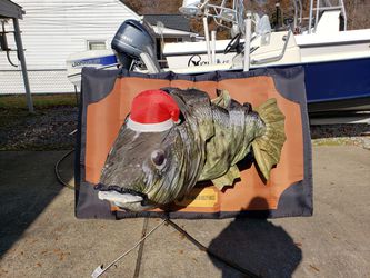 Fishing Fisherman's Lake House Christmas Gemmy Billy Bass Airblown Inflatable  Thumbnail