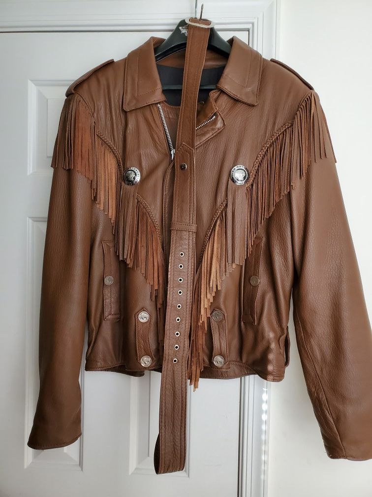 Custom Deerskin Leather Indian Motorcycle Jacket