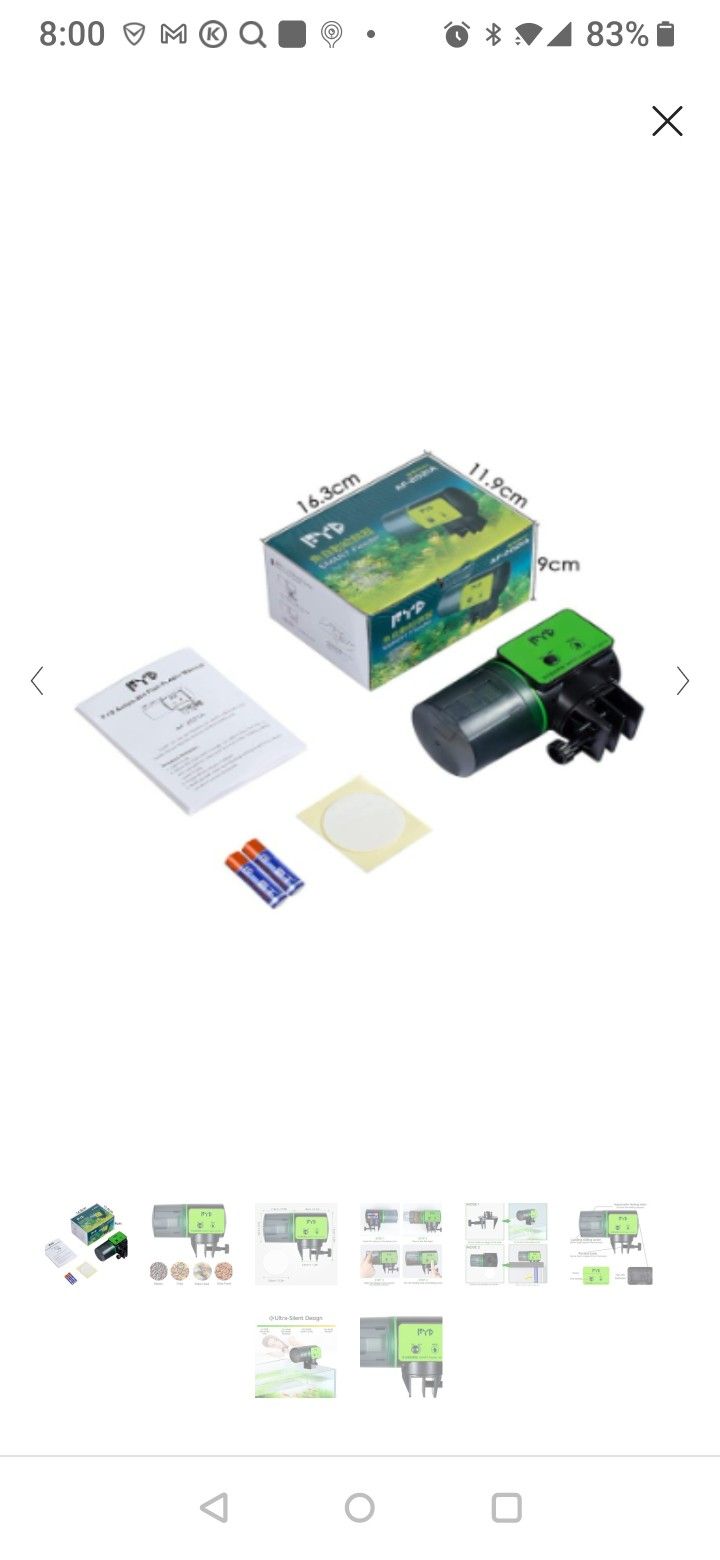 Automatic Fish Feeder, Aquarium Auto Fish Feeder Food Timer Dispenser for Small Fish Tank, Vacation, Holidays