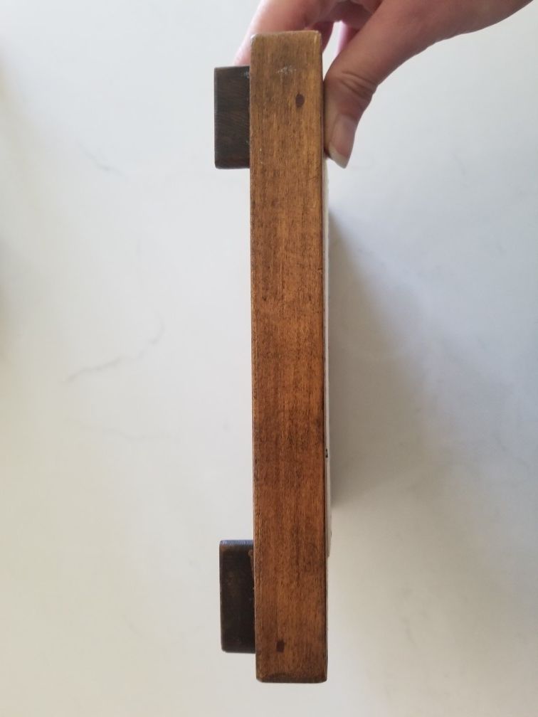 Vintage Tile and Wood Deer Trivet