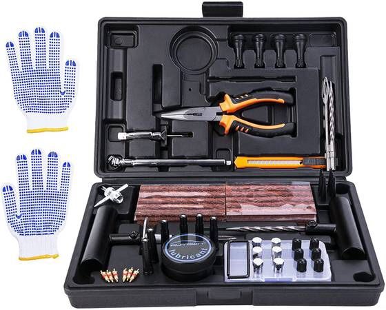 condition: new Tire Repair Kit, 100 Pcs Heavy Duty Tire Plug Kit for Car, Universal Tire Patch kit to Fix Punctures and Plug Flats, tire Repair Plug