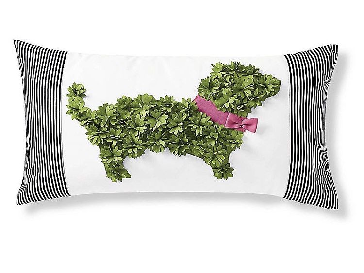 Spring sale! Dog Topiary Outdoor Pillow