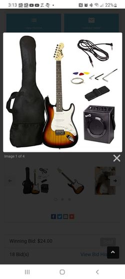 RockJam Electric Guitar Superkit with 10-watt Amp, Gig Bag, Picks 

 Thumbnail