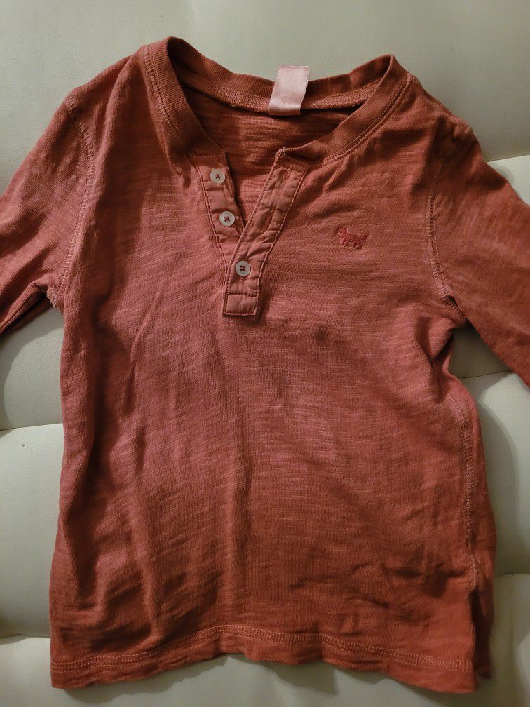 Lot of 5 Long Sleeve T-shirts From Designers RALPH lauren Polo,NEXT, 2  carters shirts and a button down H&M  Shirt