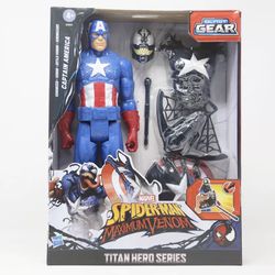 Spider-Man Maximum Venom Titan Hero Captain America Blast Gear Titan Hero Series New in box  12” tall Thumbnail
