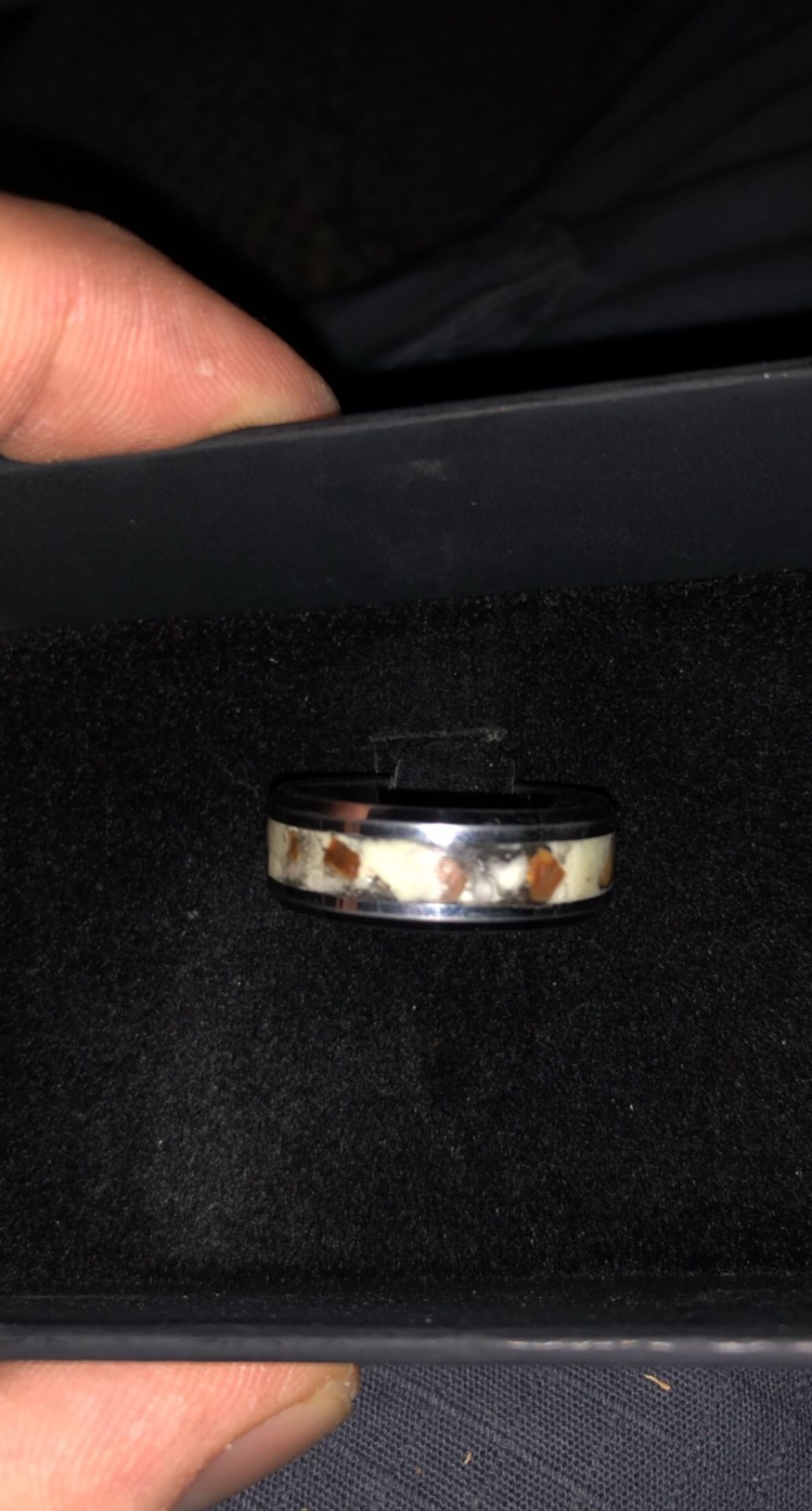 Siberian Mammoth Tooth Wedding Ring