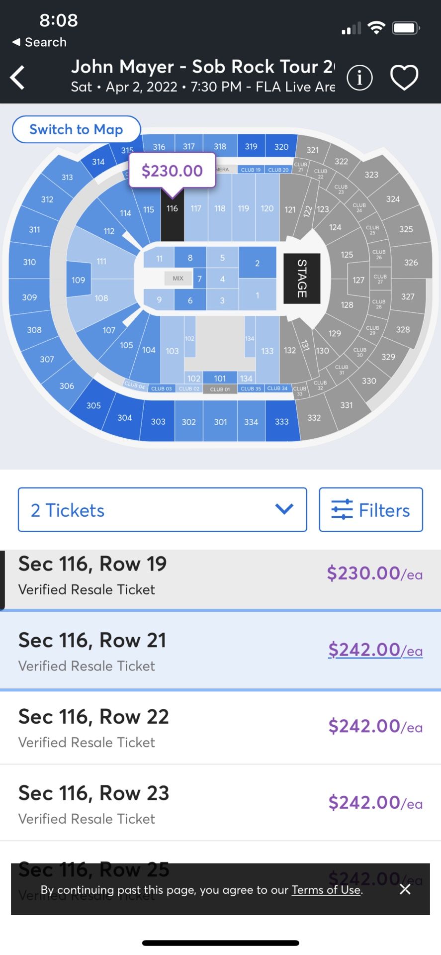 John Mayer Tickets For Sale (2)