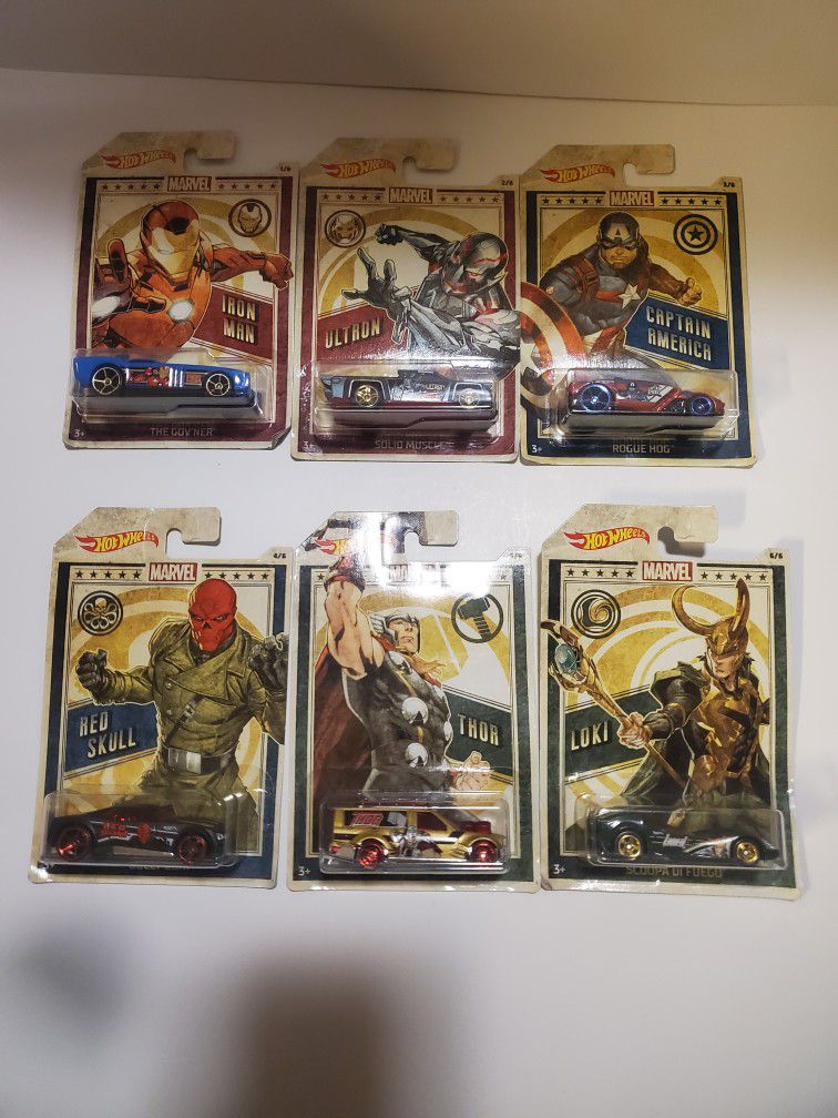 HotWheels Marvel Avengers Collection Set Of 6!
