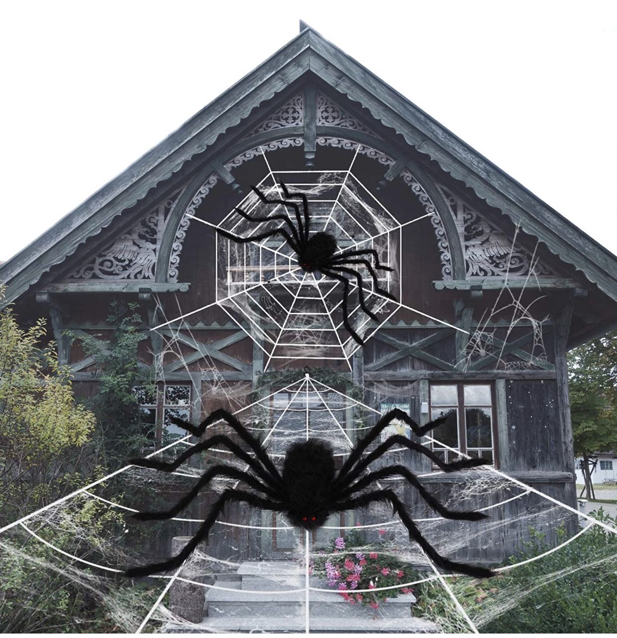 Halloween Decorations 2 Scary Spider With Web