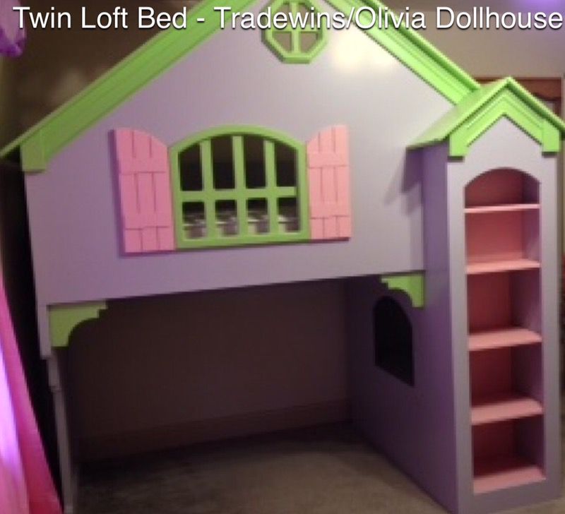 Tradewins Olivia Dollhouse Loft Bed For, Dollhouse Bunk Bed With Stairs