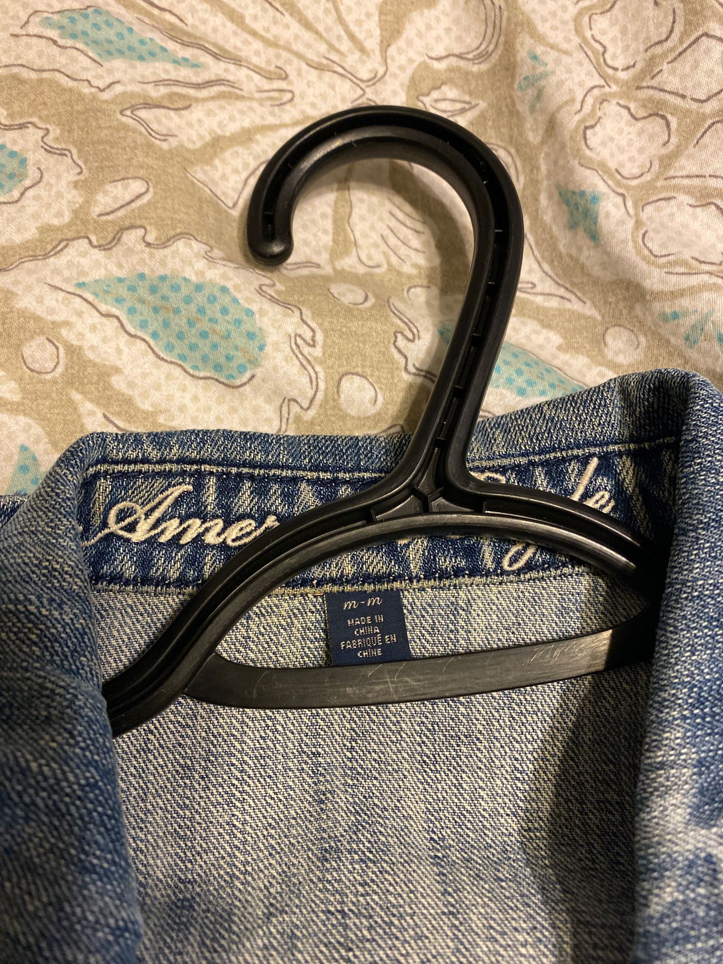 American Eagle denim light blue jacket MEDIUM