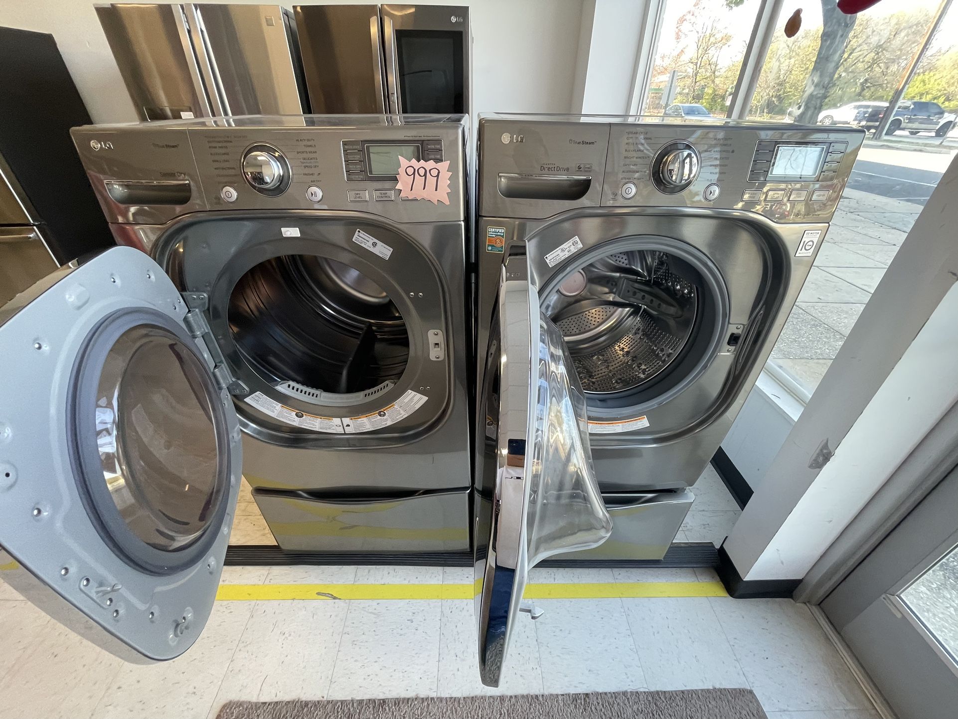 LG Front Load Washer And Electric Dryer Set With Pedestal Used Good Condition With 90days Warranty