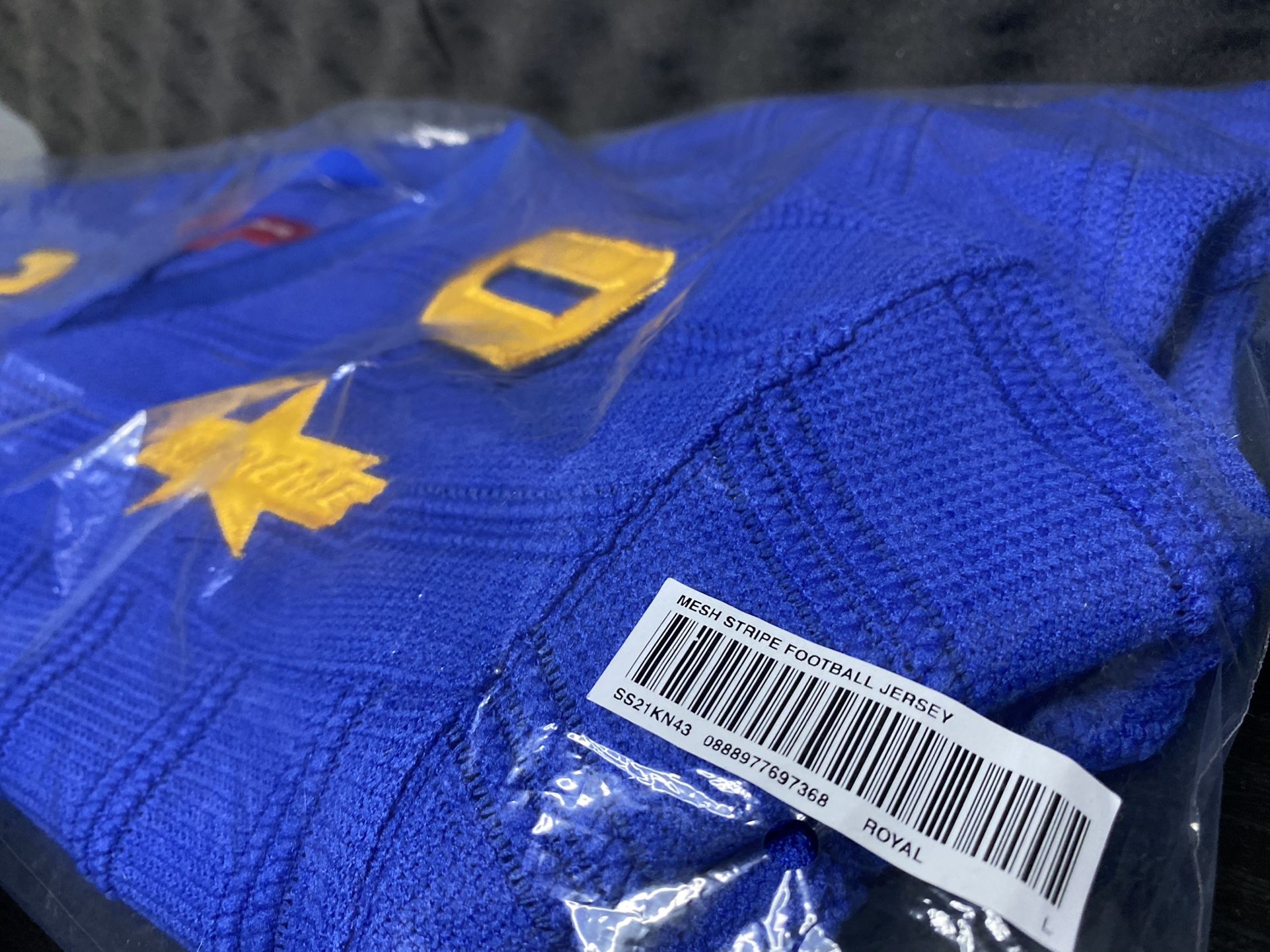 Supreme - Royal - Football Jersey - Large