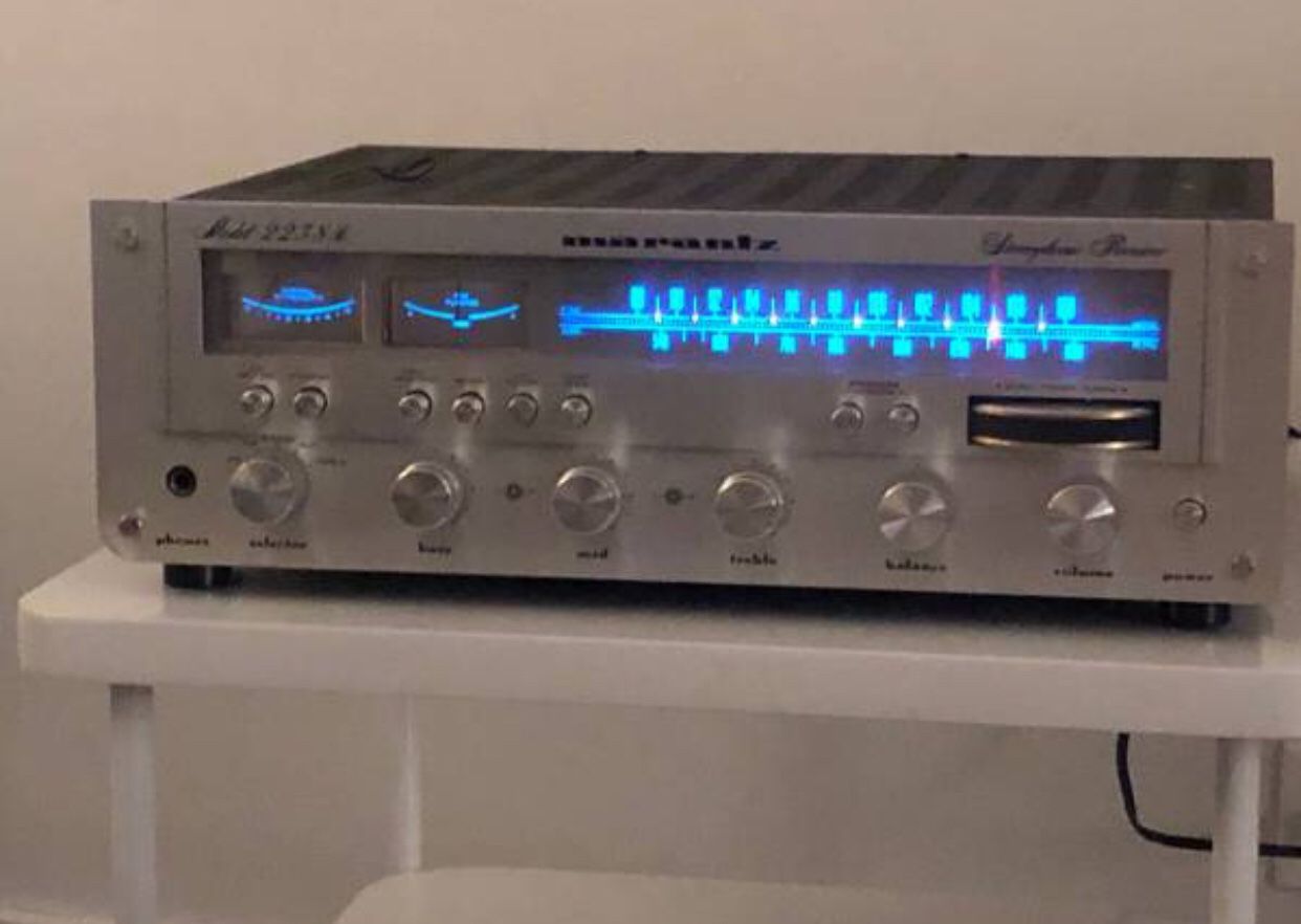 Marantz 2238B Vintage Stereo Receiver, LED Upgrade Cool Blue
