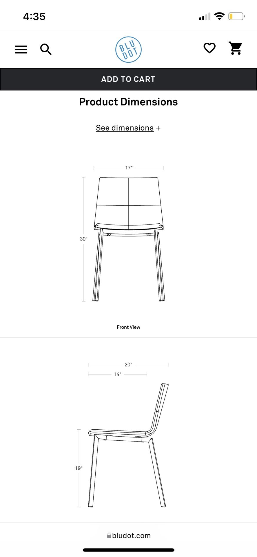 Blu dot Between Us Dining Chair