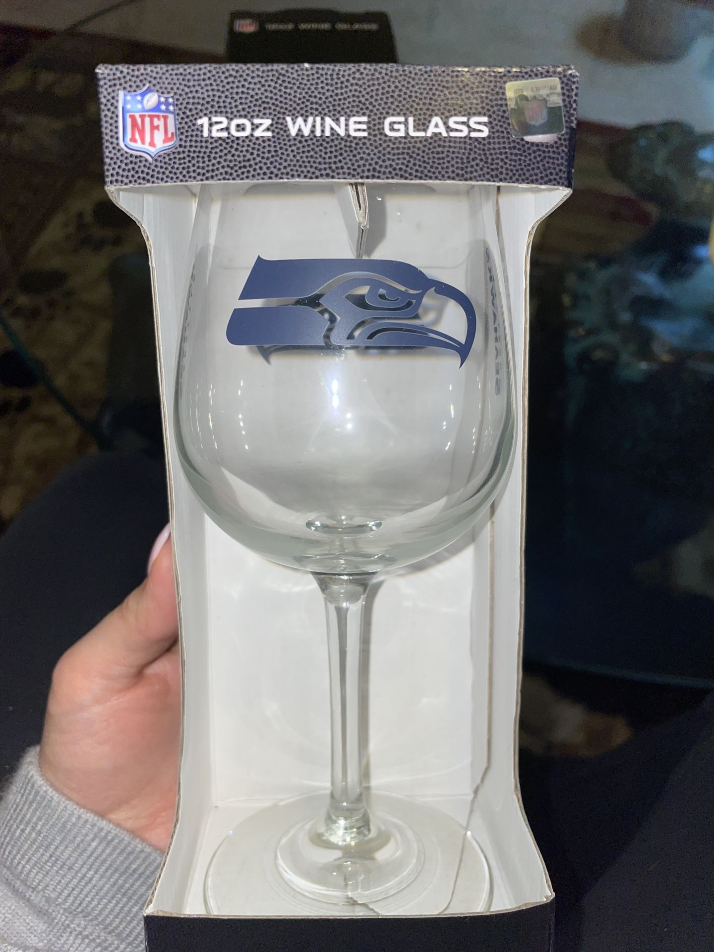 Seahawks Wine Glasses