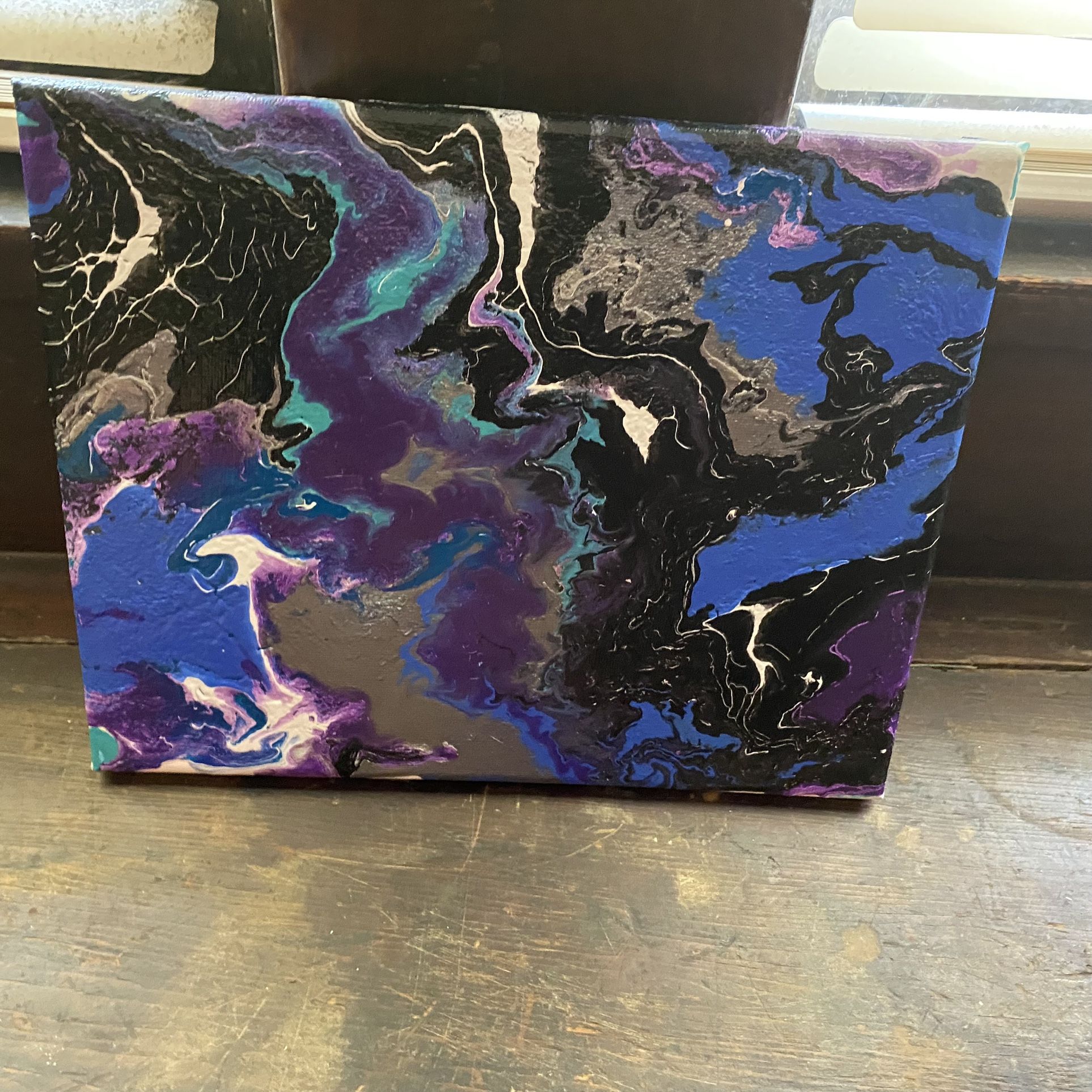 Handcrafted Marble Canvas Painting 12x16