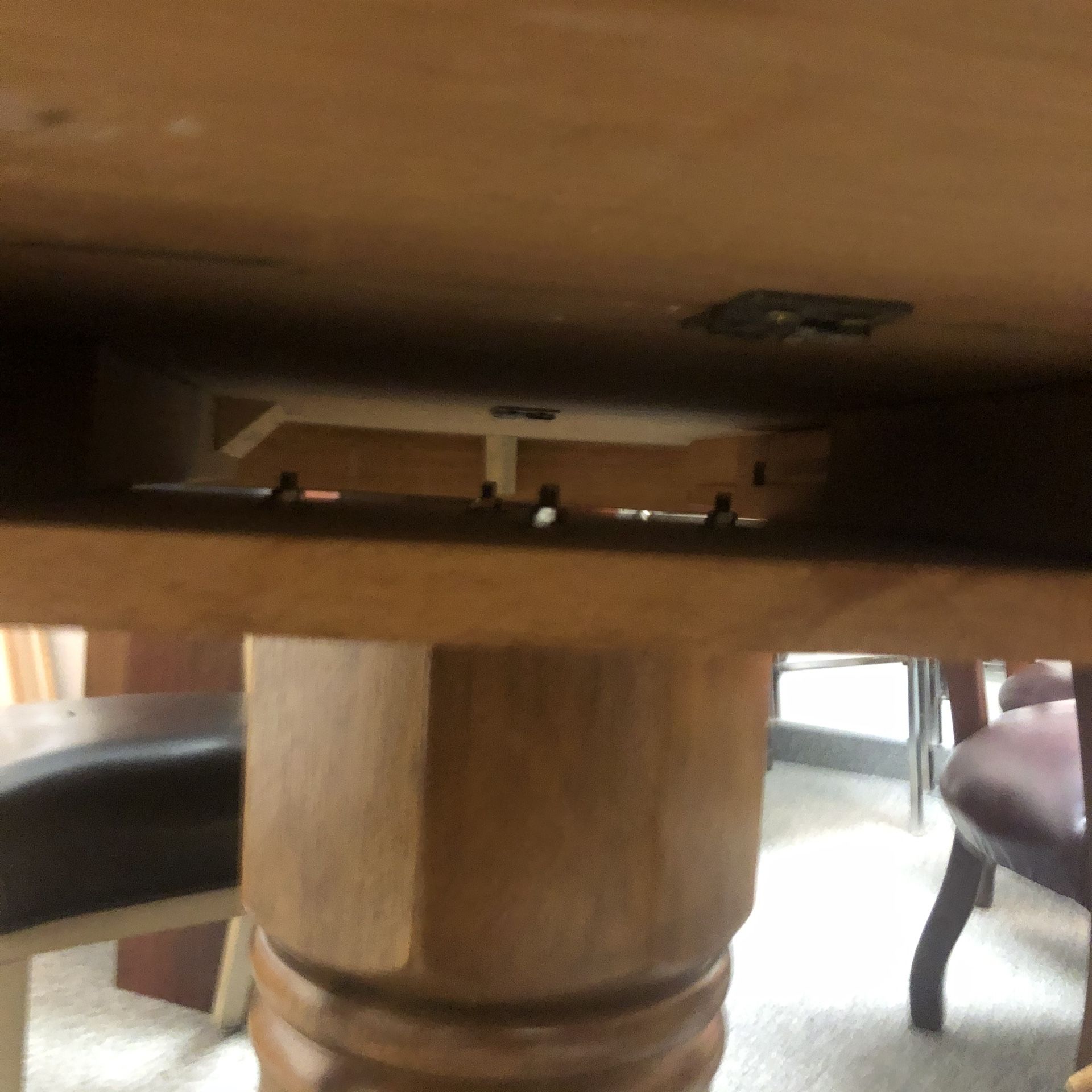 Vintage Solid Oak Table With Three Matching Chairs