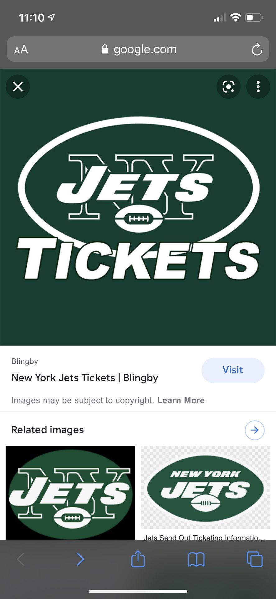 Jets Vs Bengals Section 312 Great Seats 2 Tickets