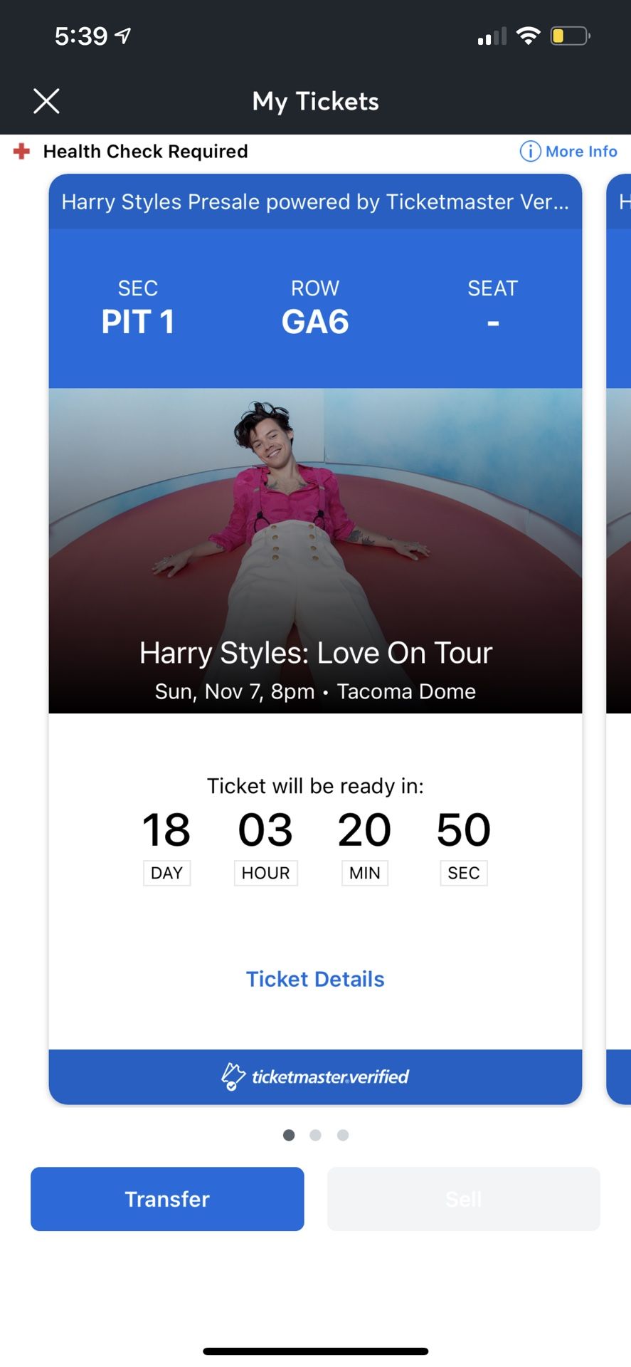 Harry Styles: Love On Tour Pit Ticket