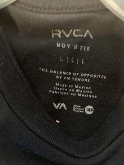 RVCA L/S T-Shirt Boys Sz L Black  Thumbnail