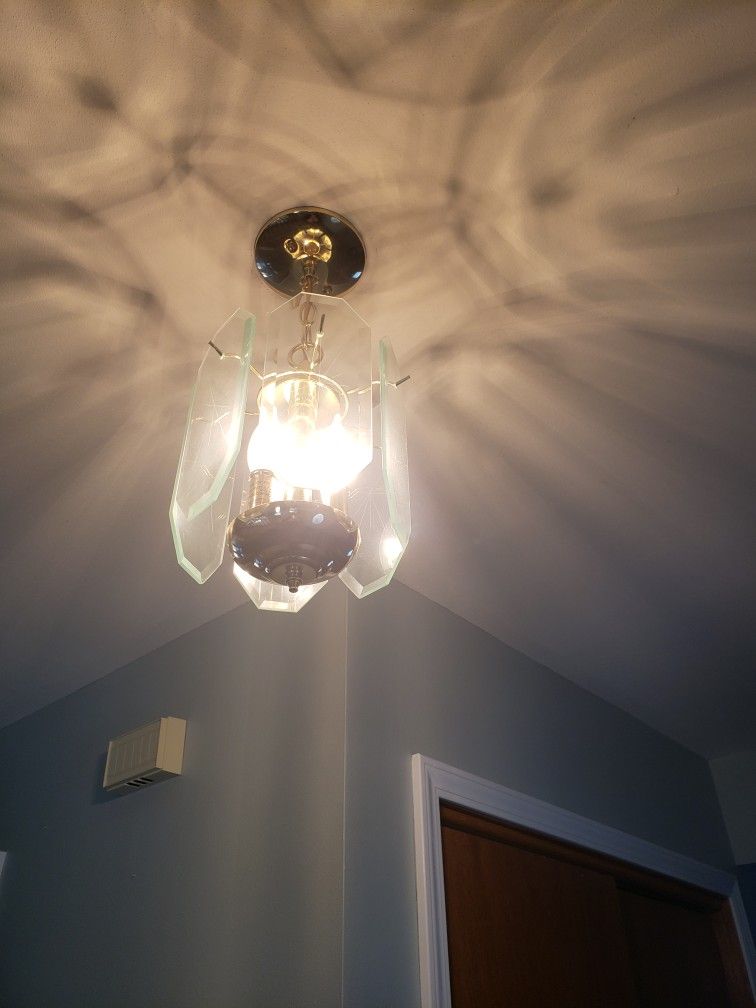3 Light With 6 Glass Shade