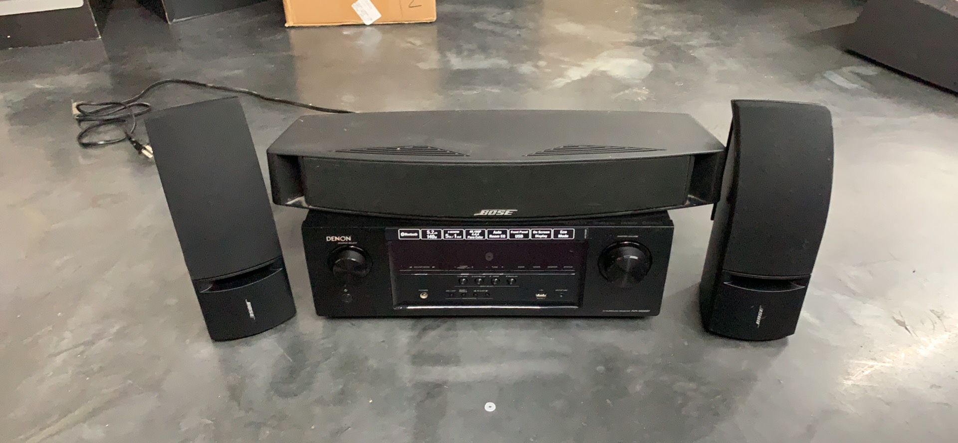 Denon Surround sound receiver and Bose speakers