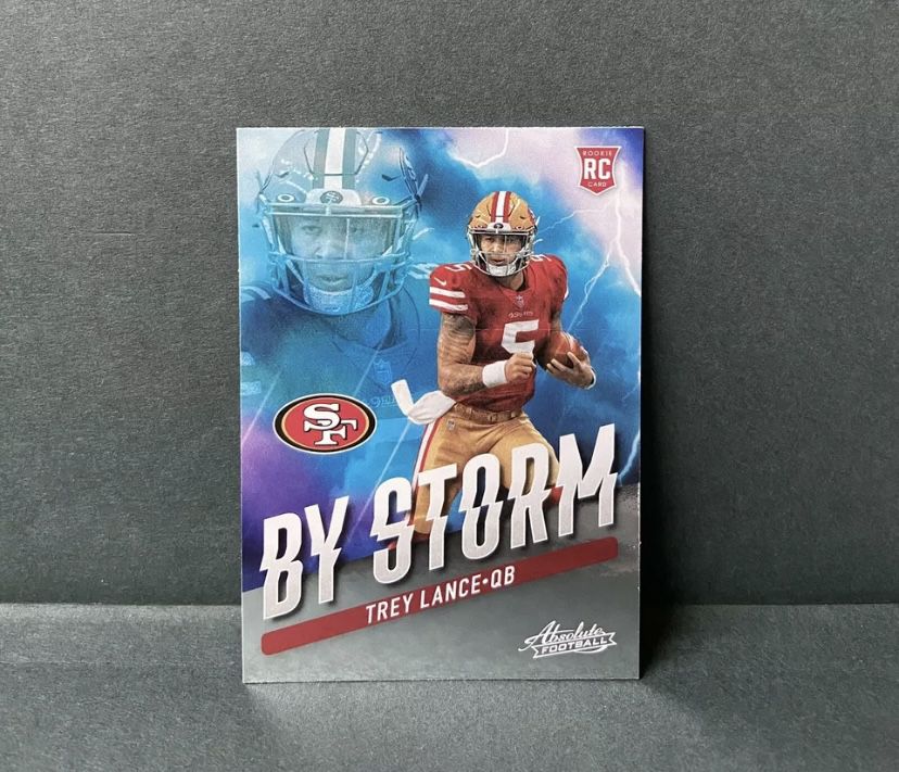 Trey Lance 2021 Absolute Football By Storm RC Rookie Insert #BST-3 49ers 🔥