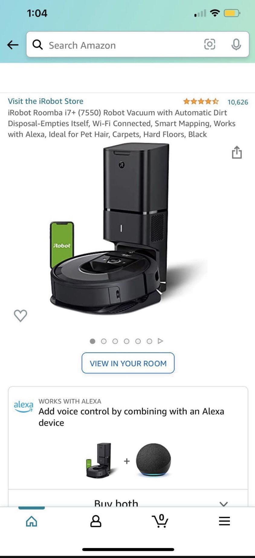 I Robot Romana i7 Self Cleaning Robot Vacuum