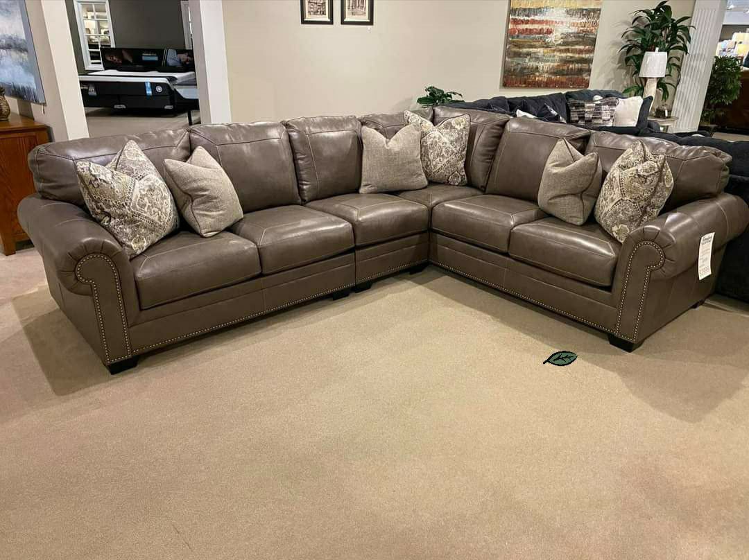 Brand New $39 Down‼Roleson Quarry LAF Leather Sectional