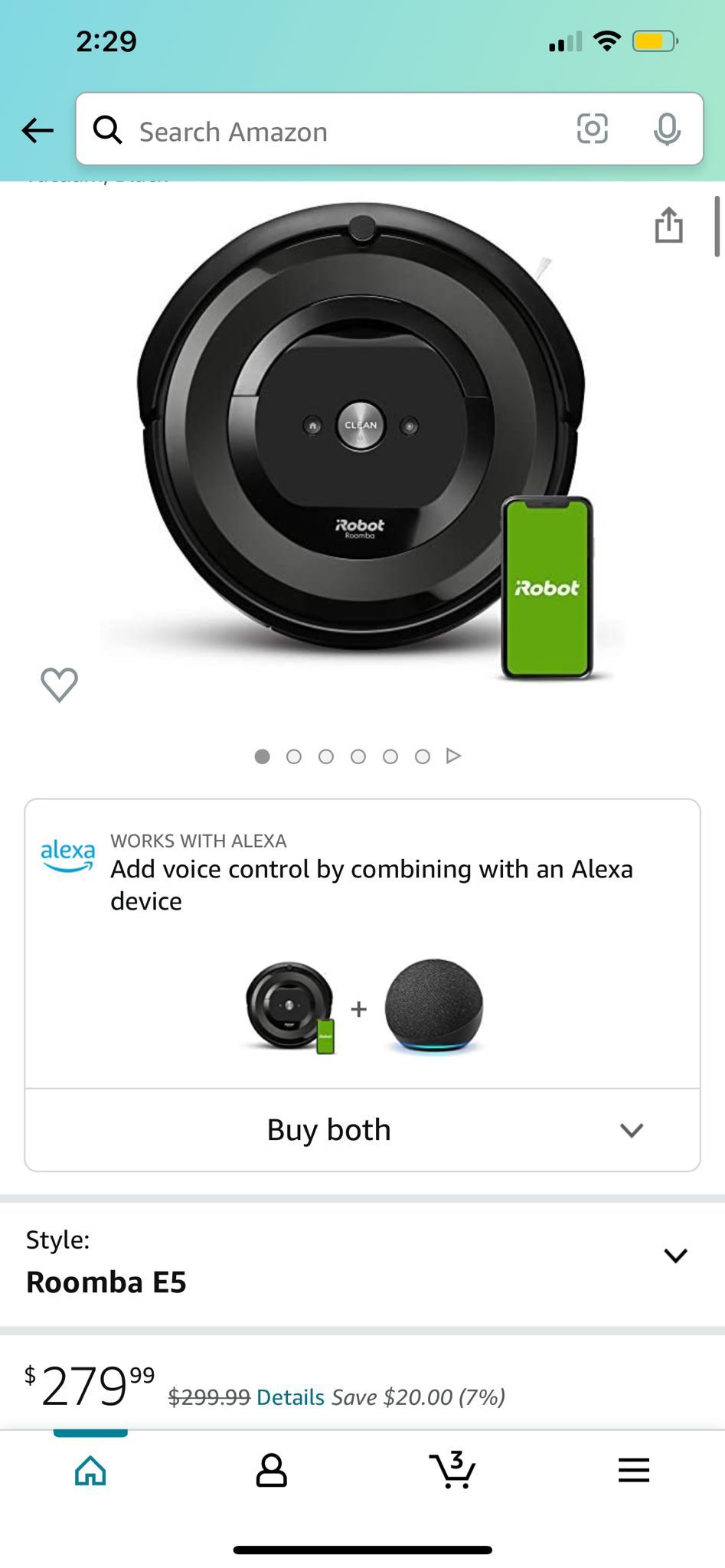 I Roomba E5 Robot Vacuum