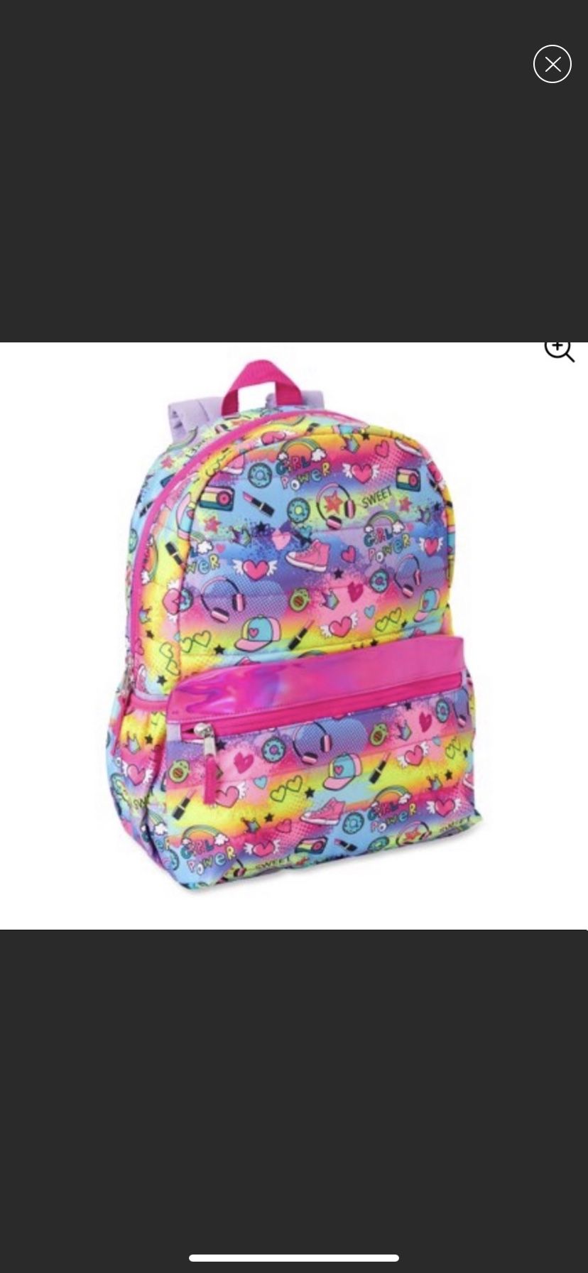 Girls Quilted Conversation Backpack