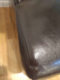 Leather Brown Wing Chair Thumbnail