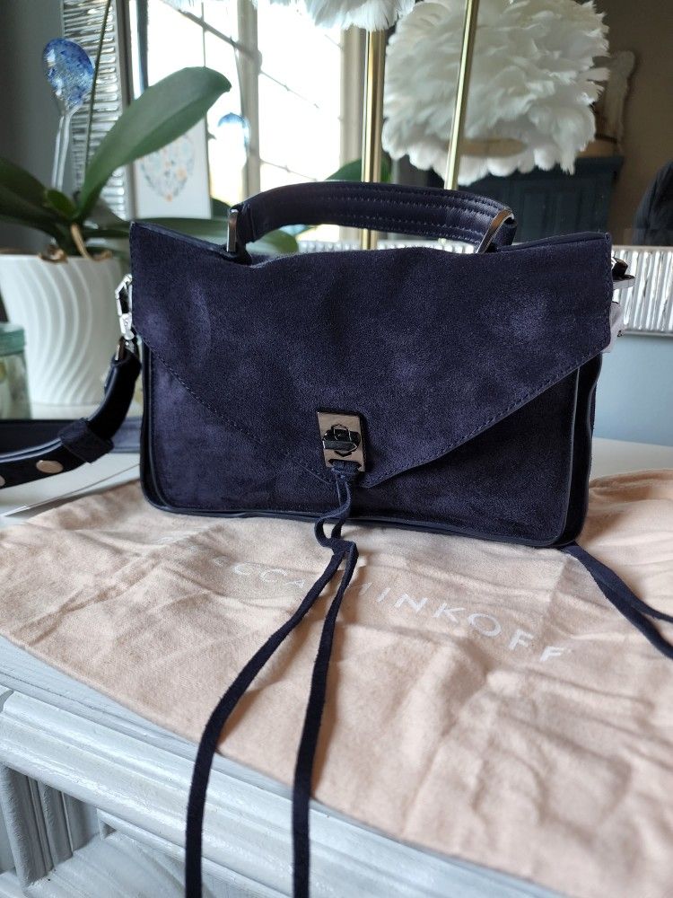 NWT Rebecca Minkoff Darren messenger Navy blue purse