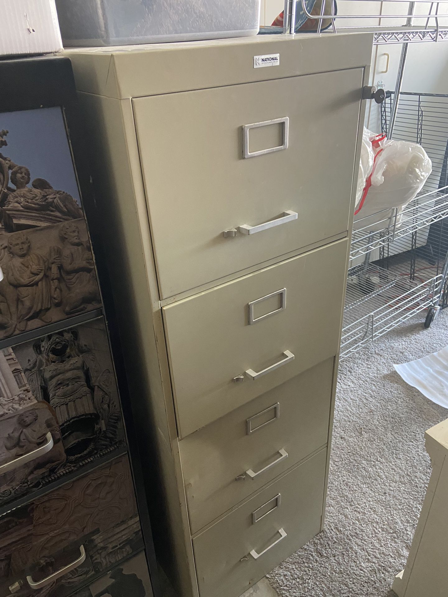 File Cabinet With Lock And 4 Drawers