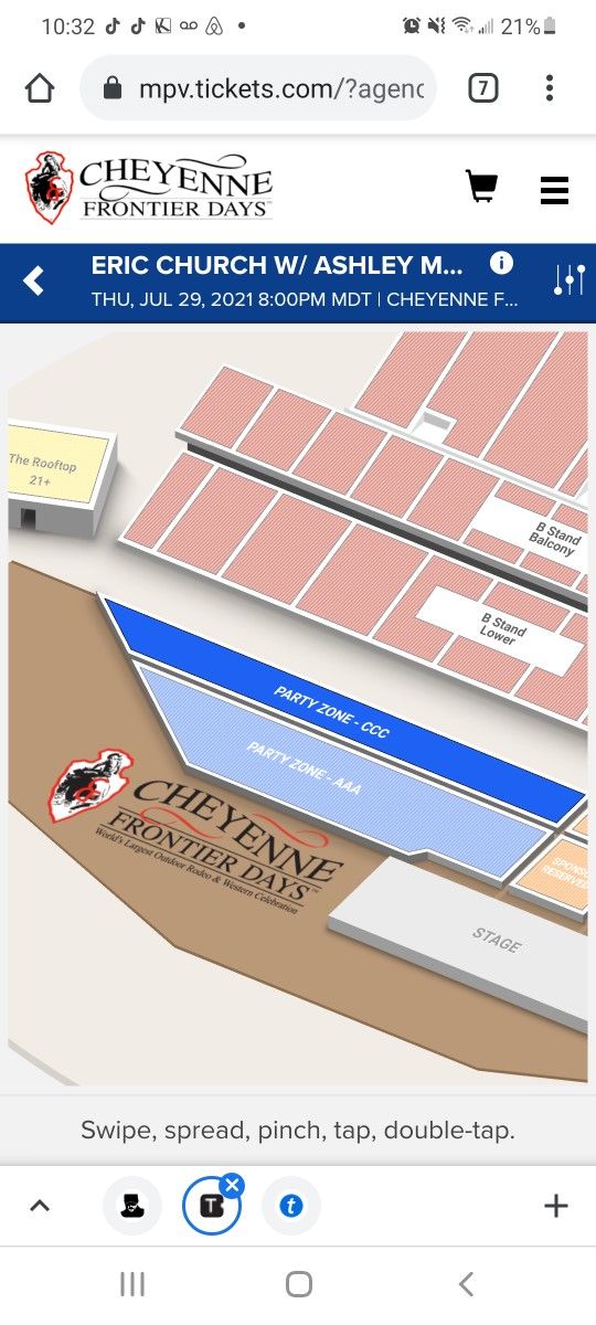 Two Eric Church Tickets Available for Cheyenne Frontier Days