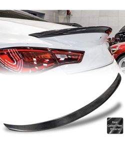 BRAND NEW Carbon Fiber Trunk Rear Spoiler Wing Lip Fit for Infiniti Q60 OBO Thumbnail