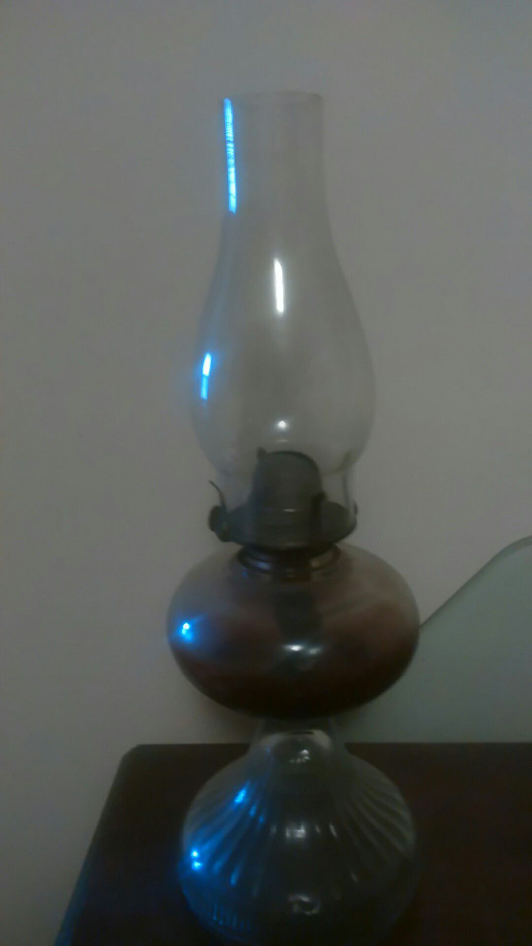 Original vintage kerosene oil lamp
