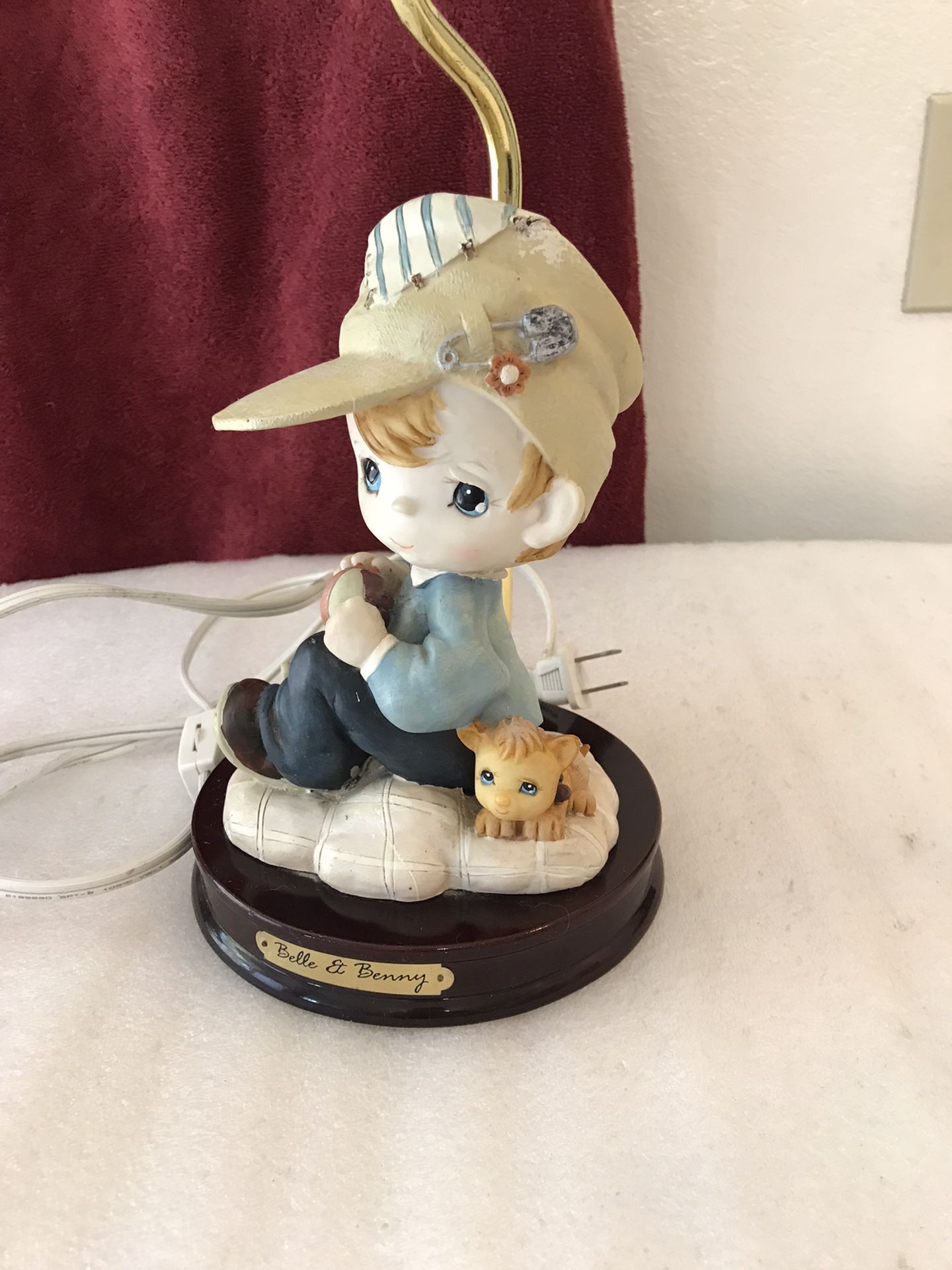 Turtle King Corp. Belle & Benny Precious Moments Figure Lamp