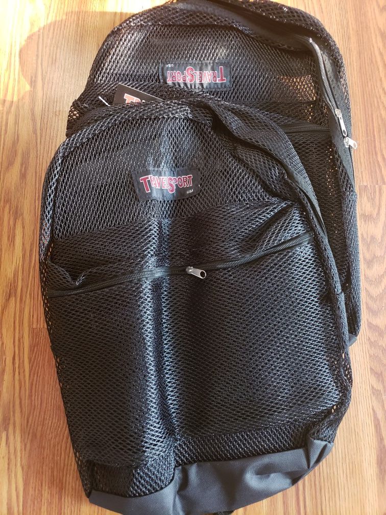 Black mesh backpacks NEW