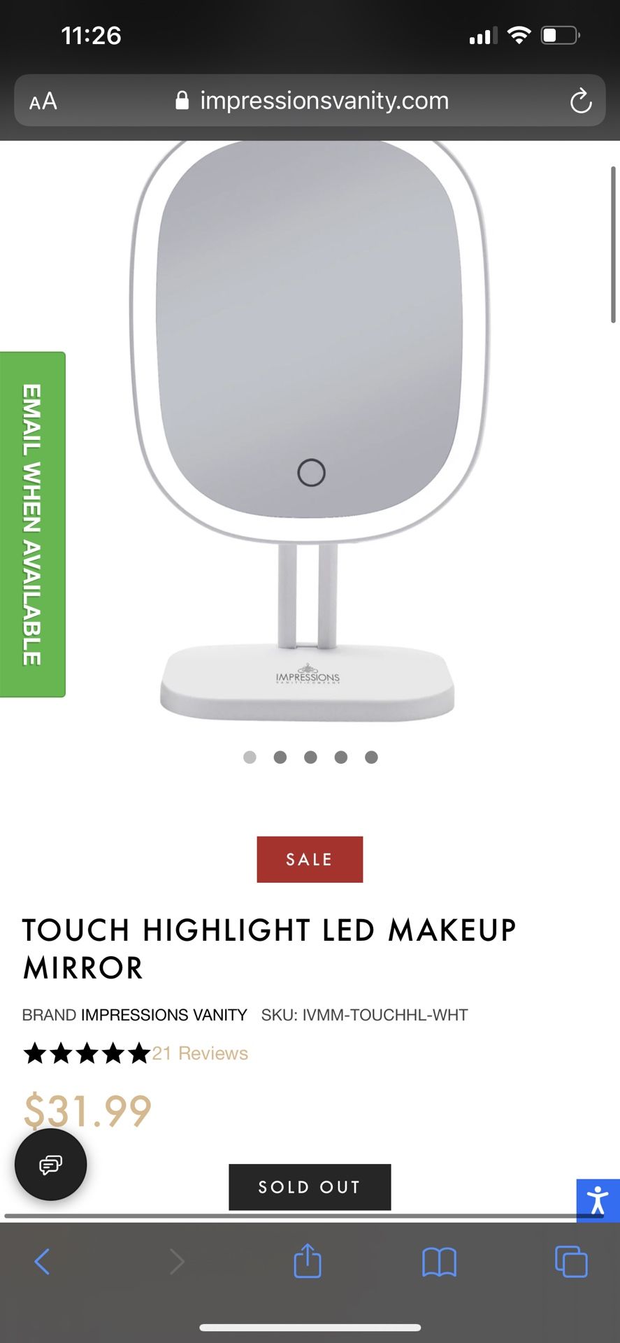 Touch Mirror Vanity