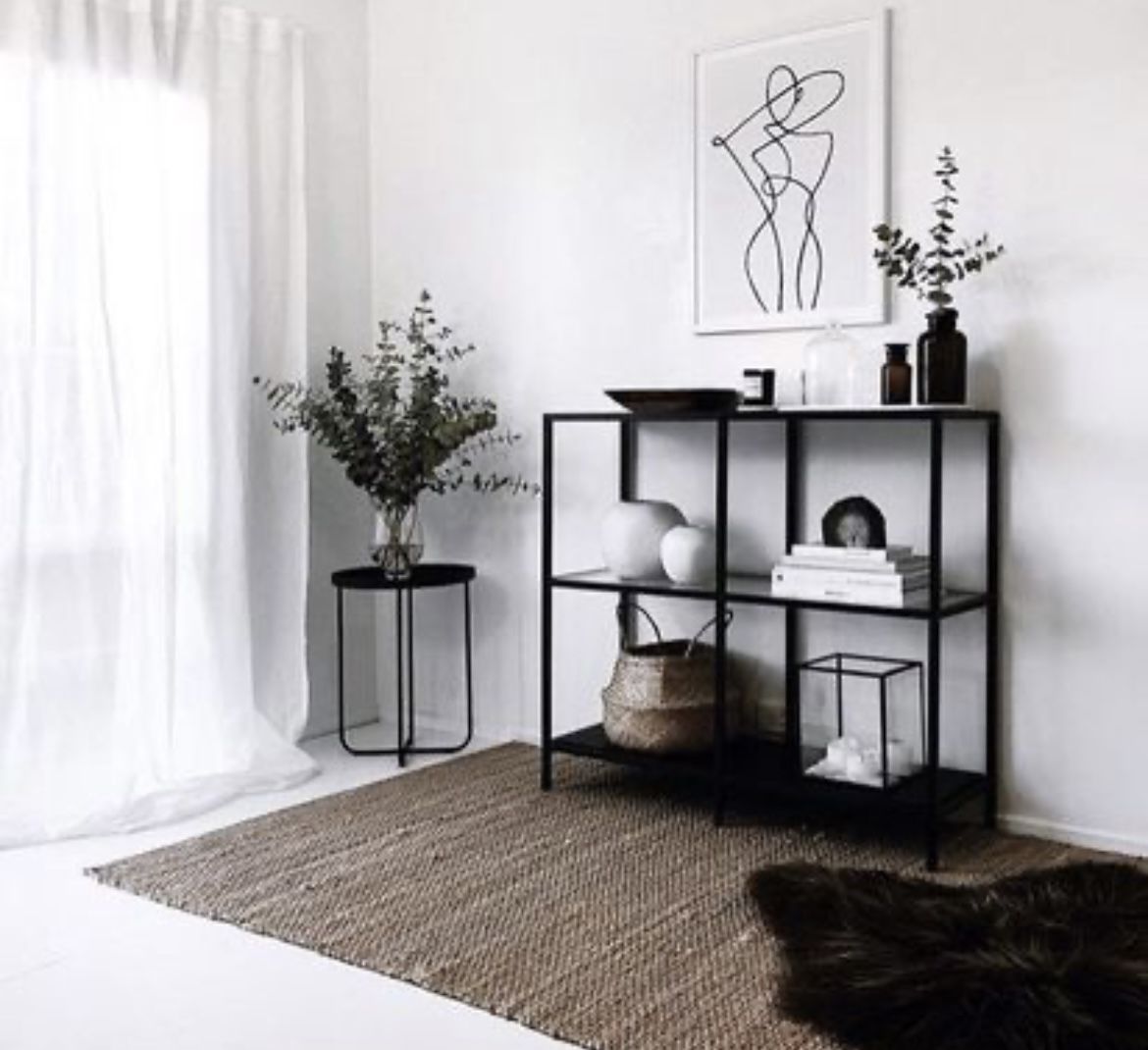 Black Shelf Unit