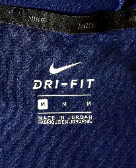 Nike Dri-FIT boys navy blue long sleeve pullover hoodie shirt size M 
