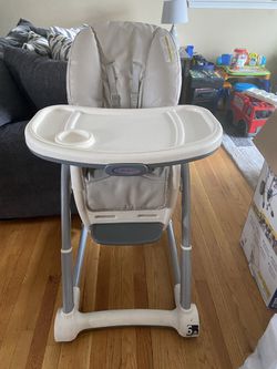 New High Chair, 2 Tray Attachments GREAT CONDITION  Thumbnail
