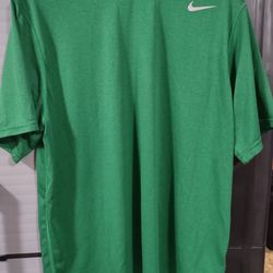 New~Nike Dri-Fit Shirt: Green  Thumbnail