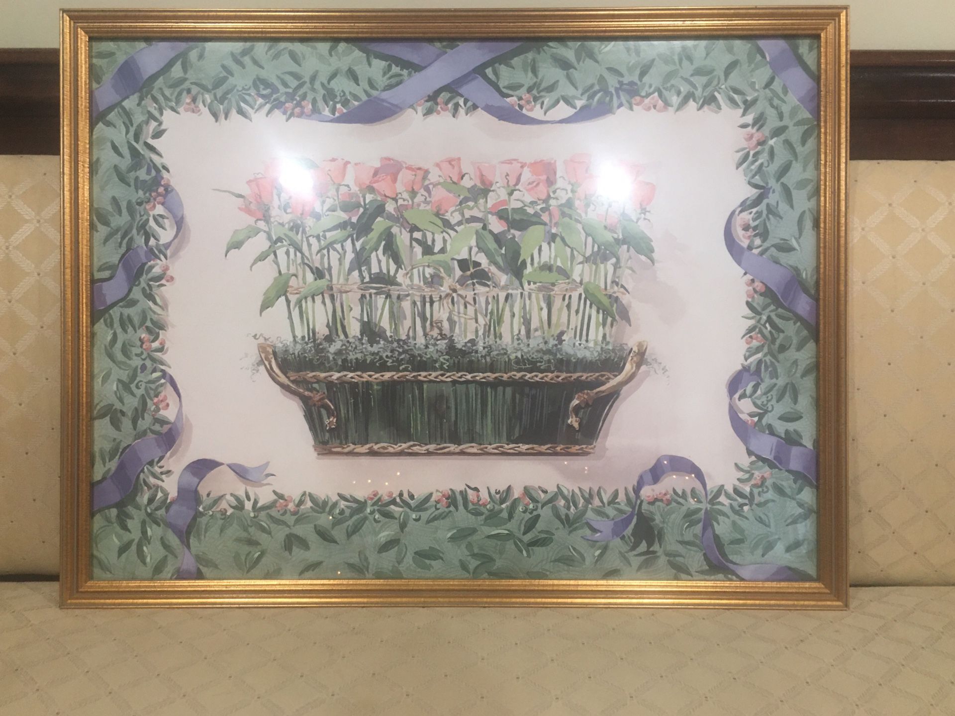 2 Beautifully Framed Topiary Prints