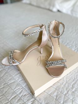 Jewel Badgley Mischka Darlene Embellished Ankle Strap Sandal Thumbnail