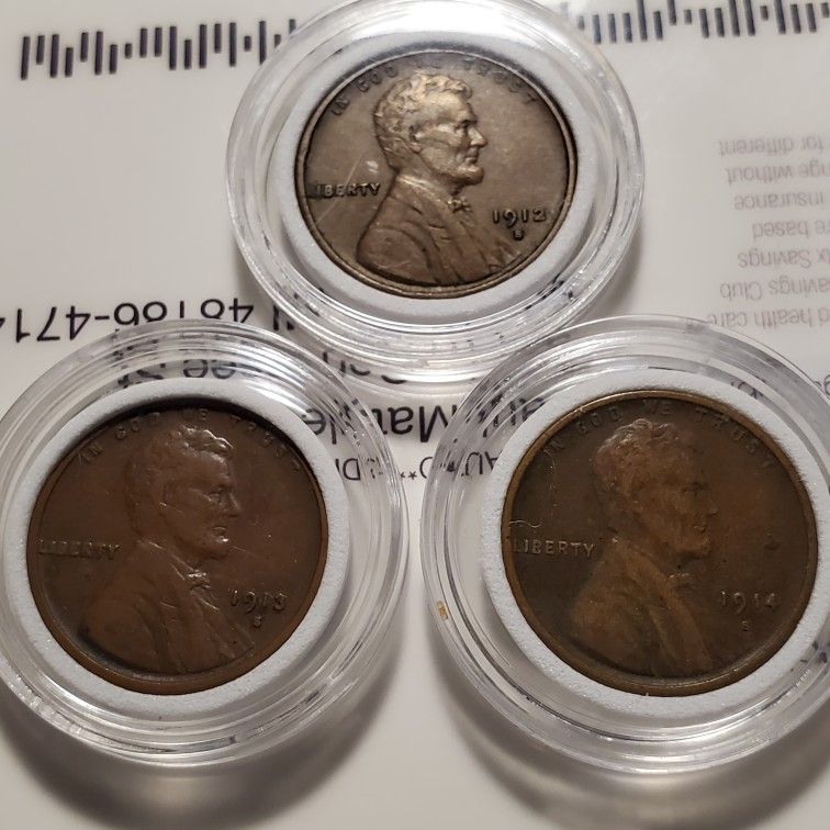 D1SXX700 3LOT DECENT LOWER MINTAGE S MINT WHEAT PENNIES