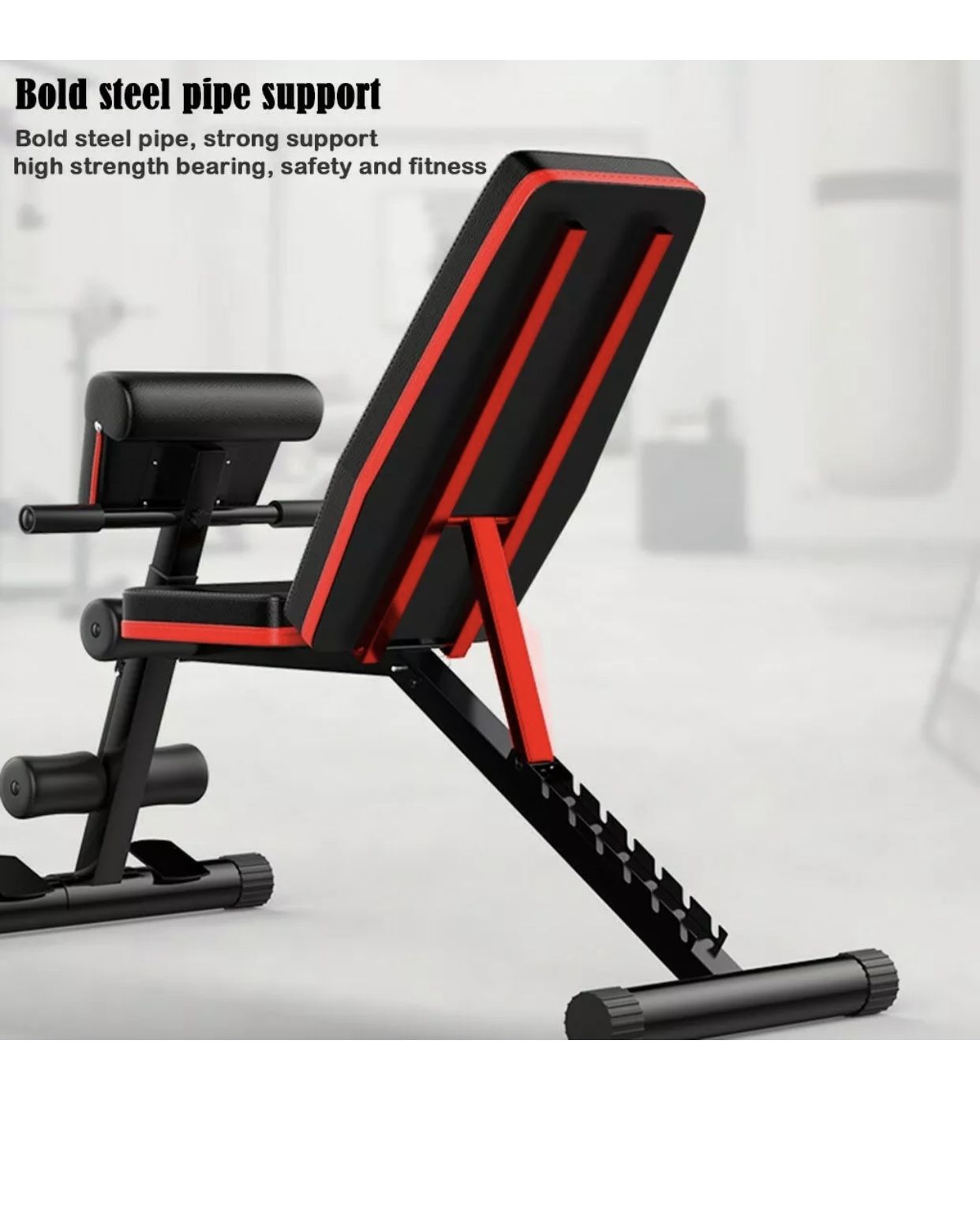 Weight Bench Adjustable Strength Training Exercise Bench for Full Body Workout A